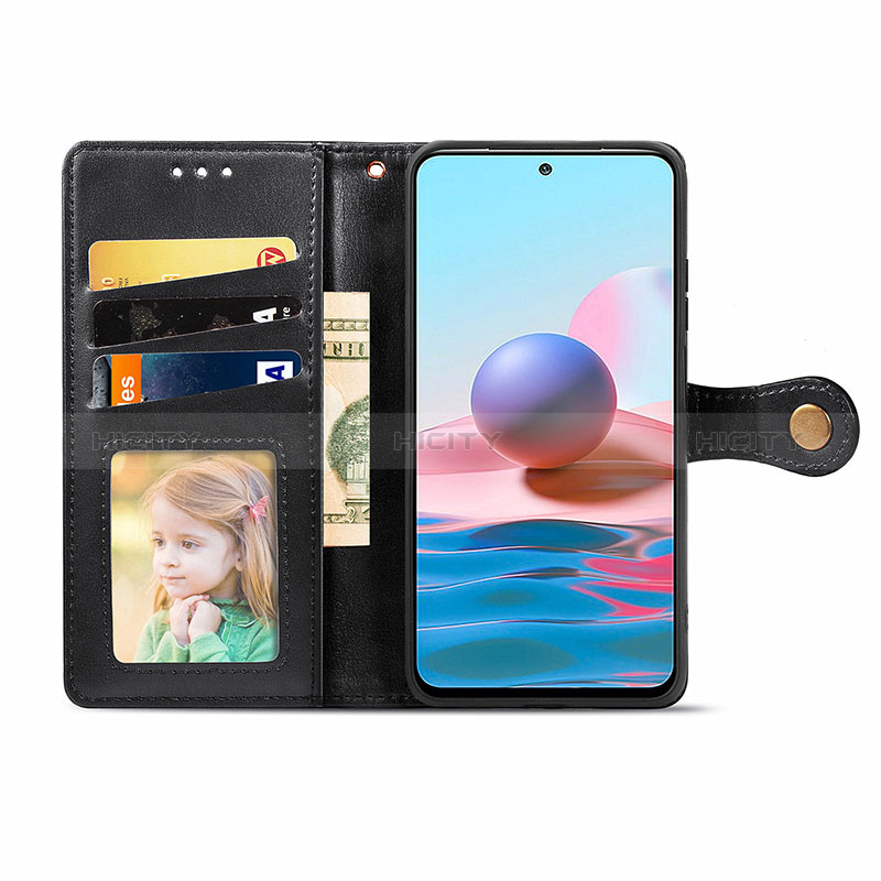 Funda de Cuero Cartera con Soporte Carcasa S05D para Xiaomi Redmi Note 10 JE 5G