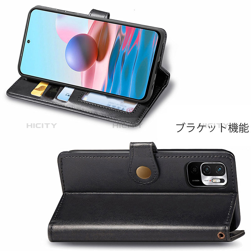 Funda de Cuero Cartera con Soporte Carcasa S05D para Xiaomi Redmi Note 10 JE 5G