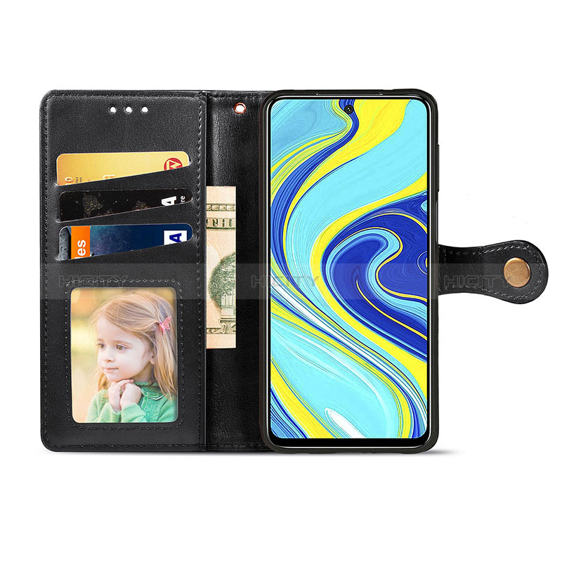 Funda de Cuero Cartera con Soporte Carcasa S05D para Xiaomi Redmi Note 9 Pro Max