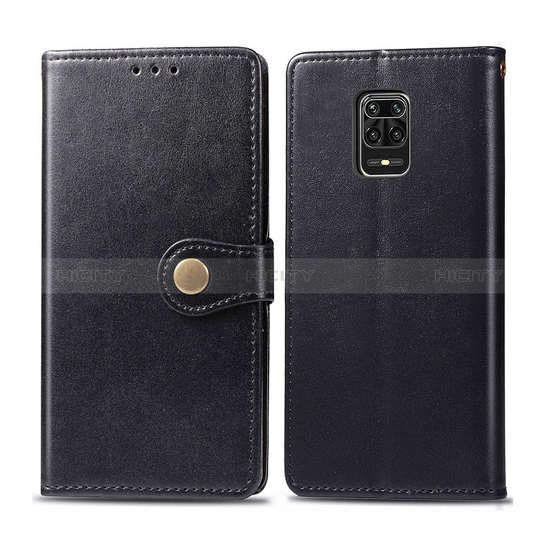 Funda de Cuero Cartera con Soporte Carcasa S05D para Xiaomi Redmi Note 9 Pro Max Negro