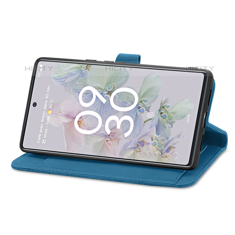 Funda de Cuero Cartera con Soporte Carcasa S06D para Google Pixel 6a 5G