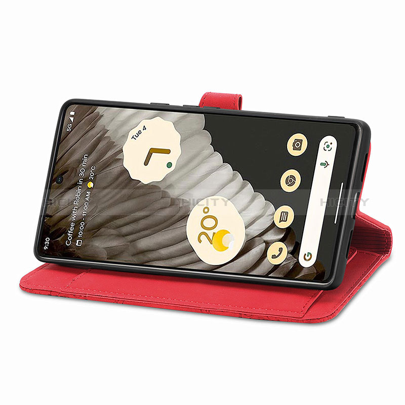 Funda de Cuero Cartera con Soporte Carcasa S06D para Google Pixel 7 Pro 5G