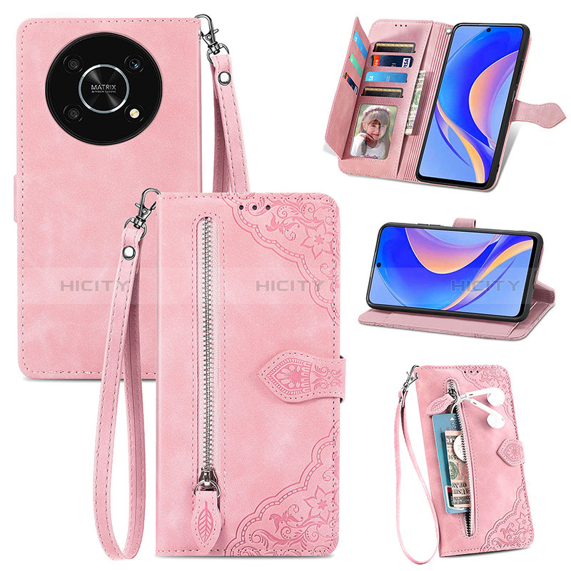 Funda de Cuero Cartera con Soporte Carcasa S06D para Huawei Enjoy 50 Pro