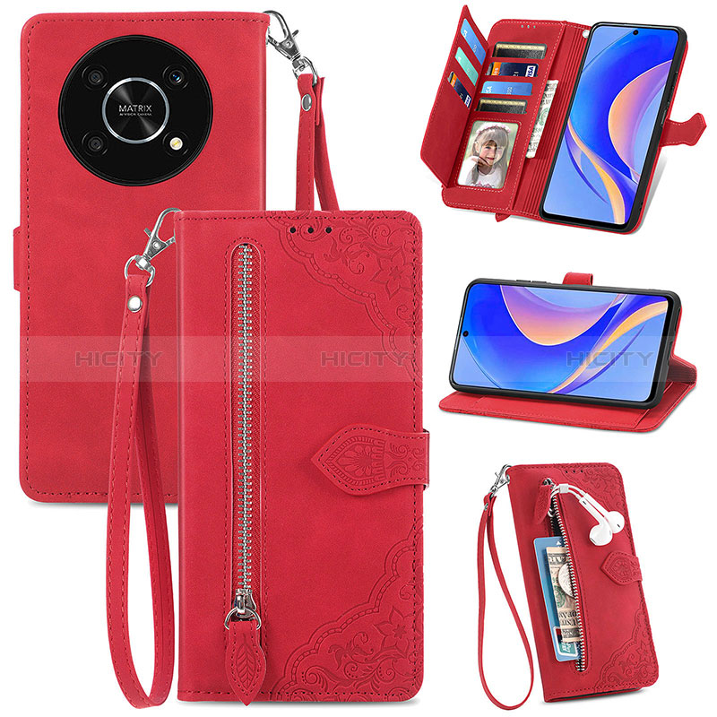 Funda de Cuero Cartera con Soporte Carcasa S06D para Huawei Enjoy 50 Pro