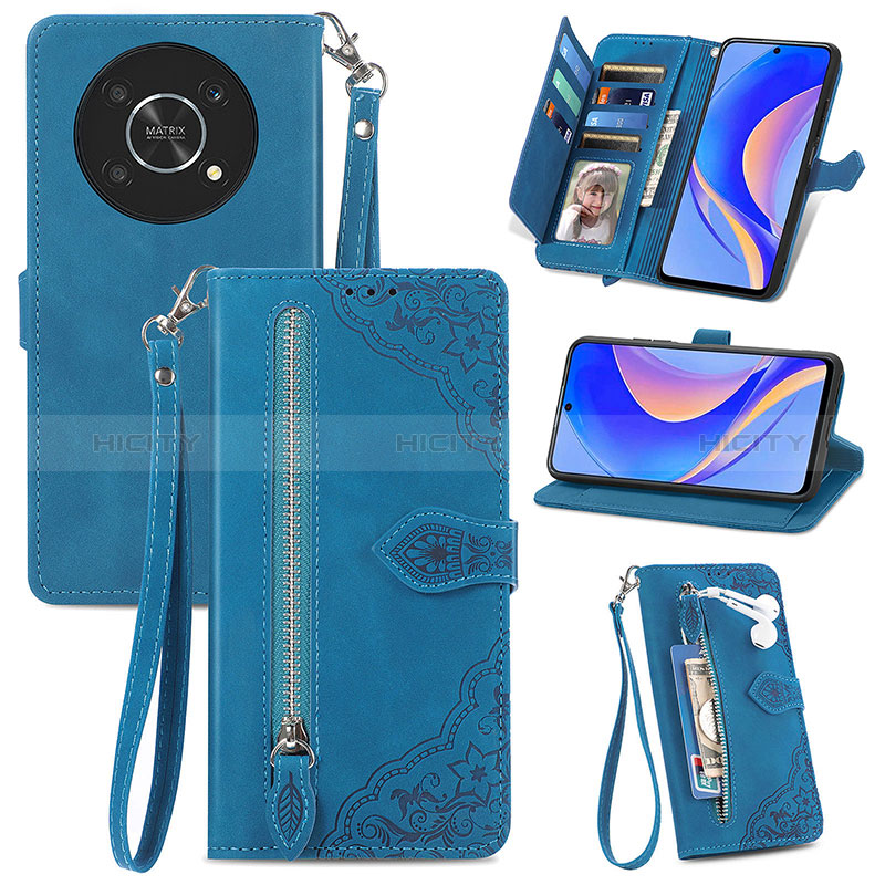 Funda de Cuero Cartera con Soporte Carcasa S06D para Huawei Enjoy 50 Pro