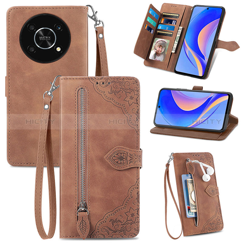 Funda de Cuero Cartera con Soporte Carcasa S06D para Huawei Enjoy 50 Pro