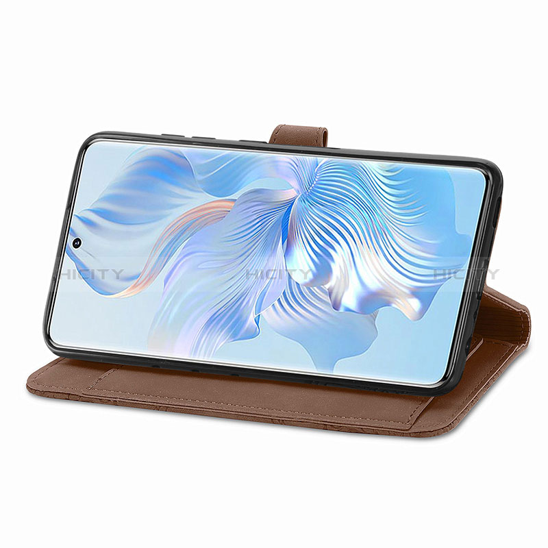 Funda de Cuero Cartera con Soporte Carcasa S06D para Huawei Honor 80 5G