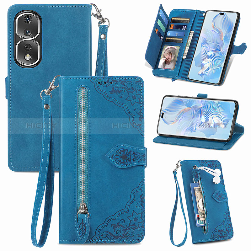 Funda de Cuero Cartera con Soporte Carcasa S06D para Huawei Honor 80 Pro 5G