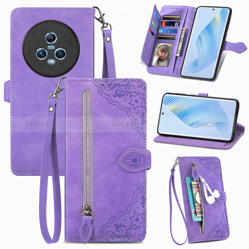 Funda de Cuero Cartera con Soporte Carcasa S06D para Huawei Honor Magic5 5G