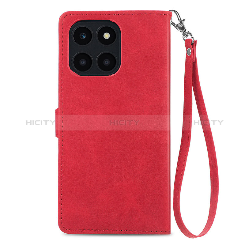 Funda de Cuero Cartera con Soporte Carcasa S06D para Huawei Honor X6a