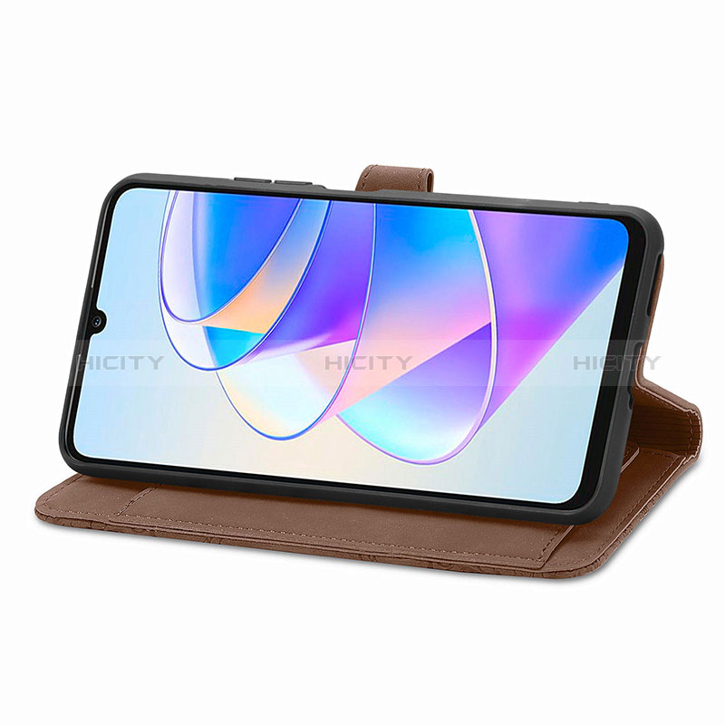 Funda de Cuero Cartera con Soporte Carcasa S06D para Huawei Honor X7a