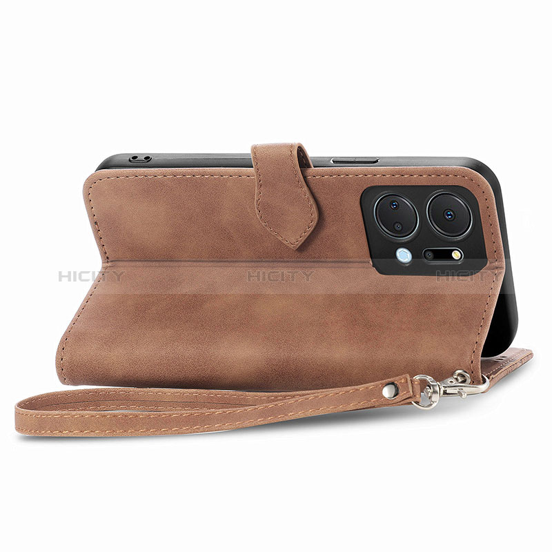 Funda de Cuero Cartera con Soporte Carcasa S06D para Huawei Honor X7a