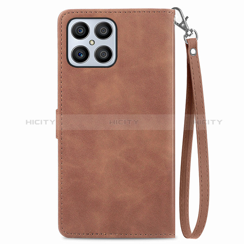 Funda de Cuero Cartera con Soporte Carcasa S06D para Huawei Honor X8 4G