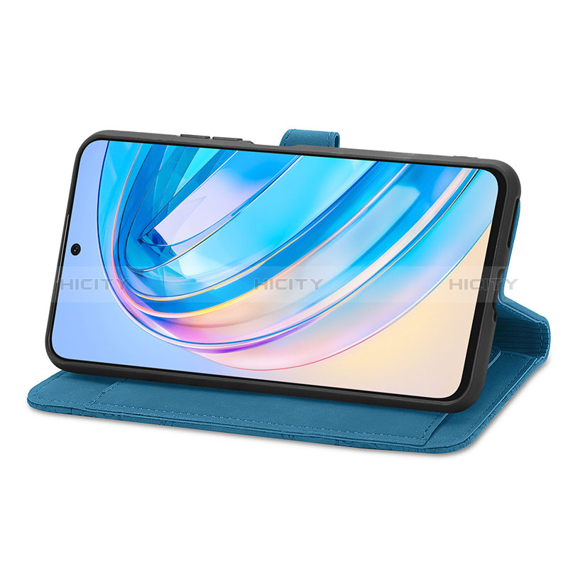 Funda de Cuero Cartera con Soporte Carcasa S06D para Huawei Honor X8a 4G