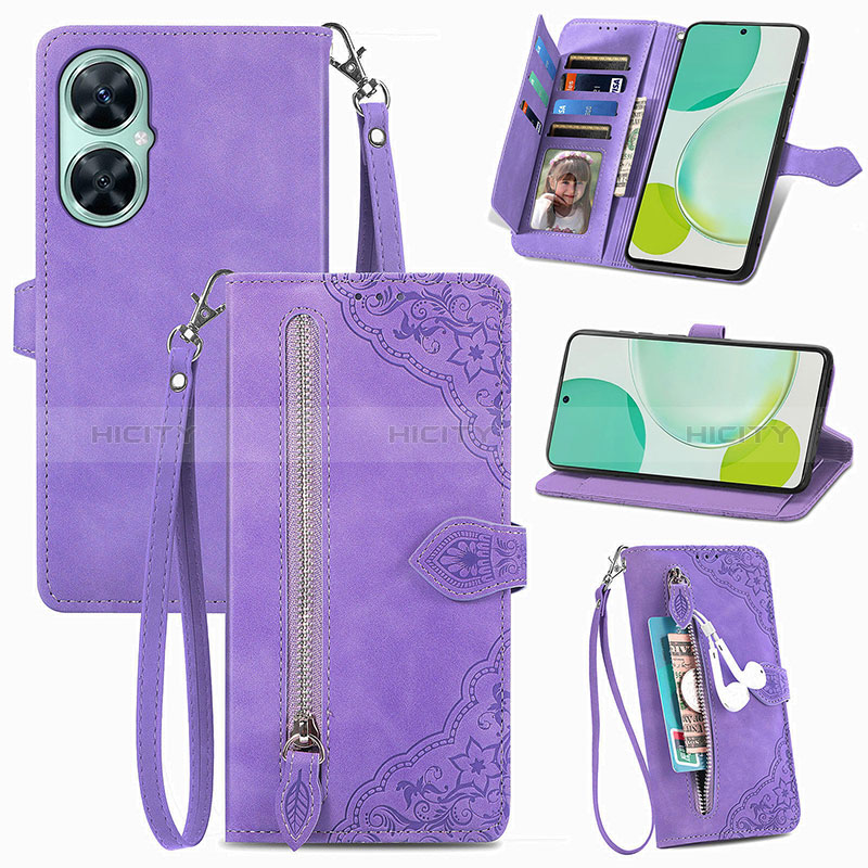 Funda de Cuero Cartera con Soporte Carcasa S06D para Huawei Nova 11i