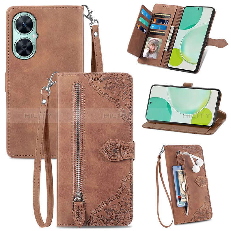 Funda de Cuero Cartera con Soporte Carcasa S06D para Huawei Nova 11i