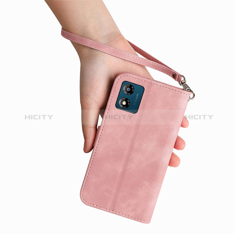 Funda de Cuero Cartera con Soporte Carcasa S06D para Motorola Moto E13