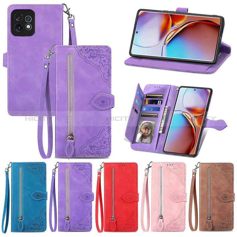 Funda de Cuero Cartera con Soporte Carcasa S06D para Motorola Moto Edge 40 Pro 5G