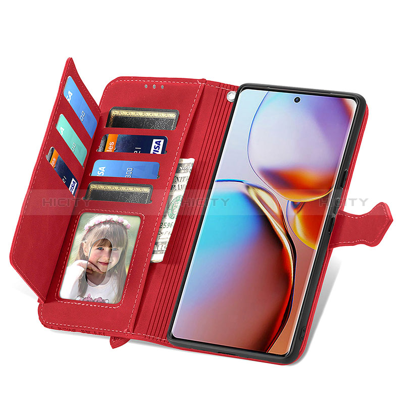 Funda de Cuero Cartera con Soporte Carcasa S06D para Motorola Moto Edge 40 Pro 5G