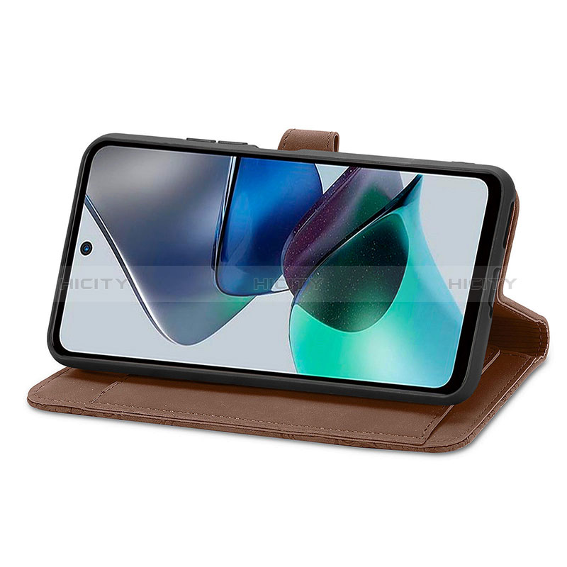 Funda de Cuero Cartera con Soporte Carcasa S06D para Motorola Moto G13