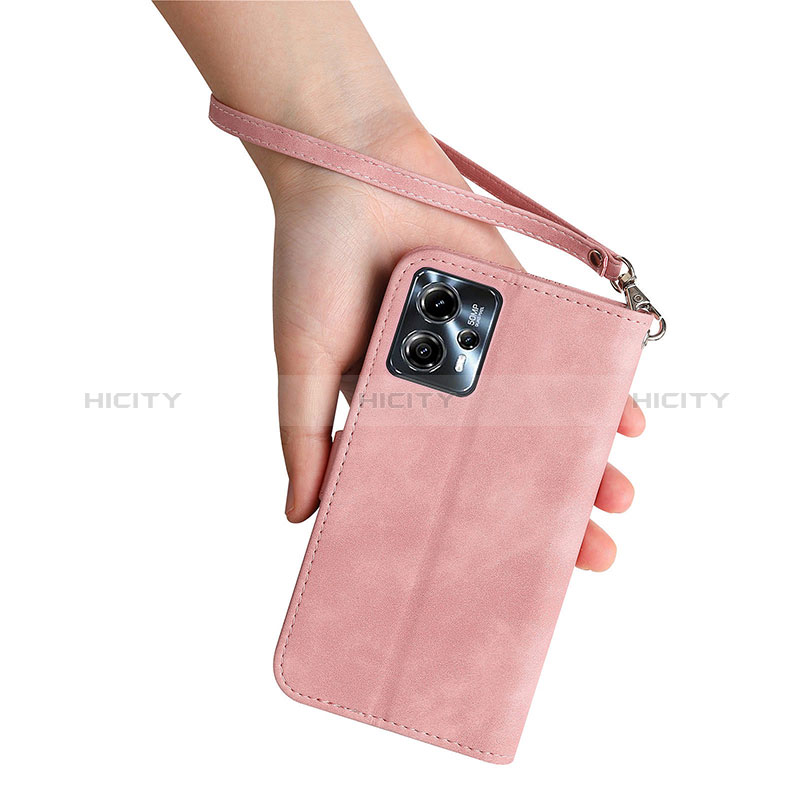 Funda de Cuero Cartera con Soporte Carcasa S06D para Motorola Moto G23