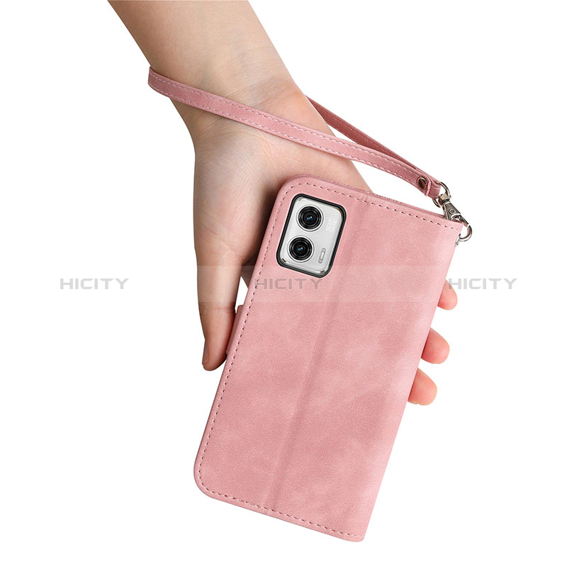 Funda de Cuero Cartera con Soporte Carcasa S06D para Motorola Moto G73 5G