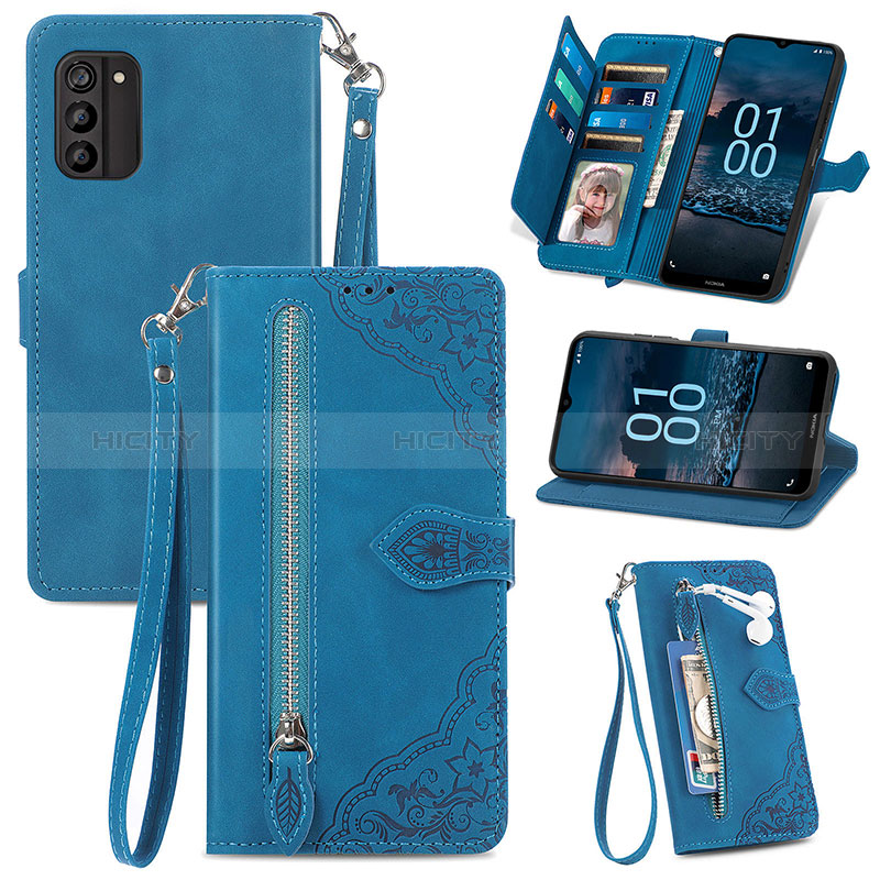 Funda de Cuero Cartera con Soporte Carcasa S06D para Nokia G100