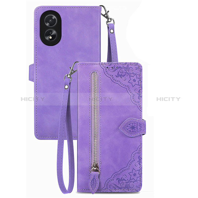 Funda de Cuero Cartera con Soporte Carcasa S06D para Oppo A18