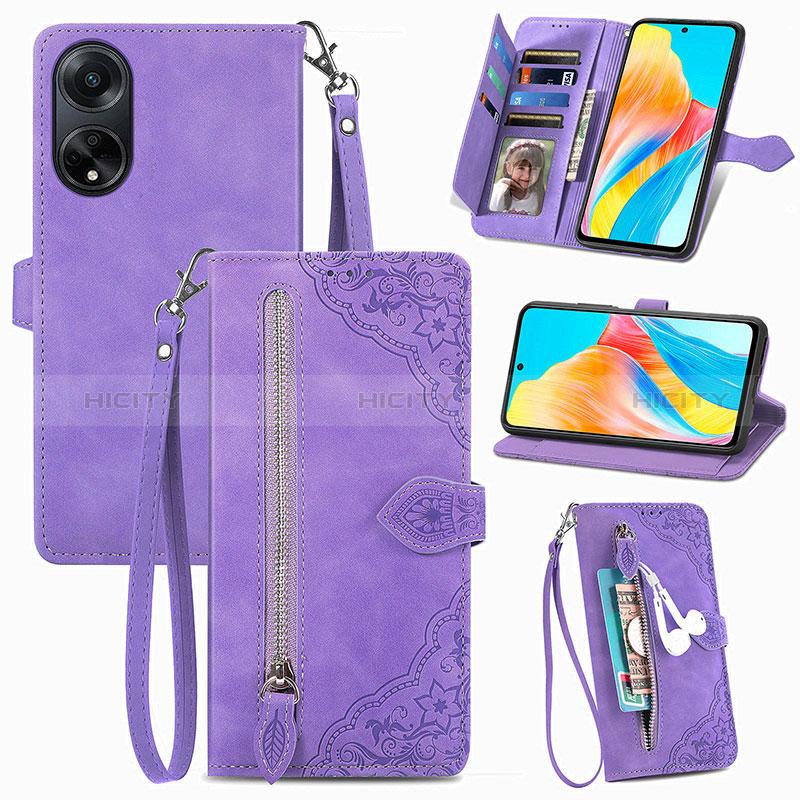 Funda de Cuero Cartera con Soporte Carcasa S06D para Oppo A98 5G