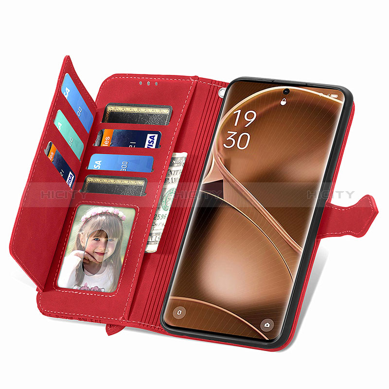 Funda de Cuero Cartera con Soporte Carcasa S06D para Oppo Find X6 5G