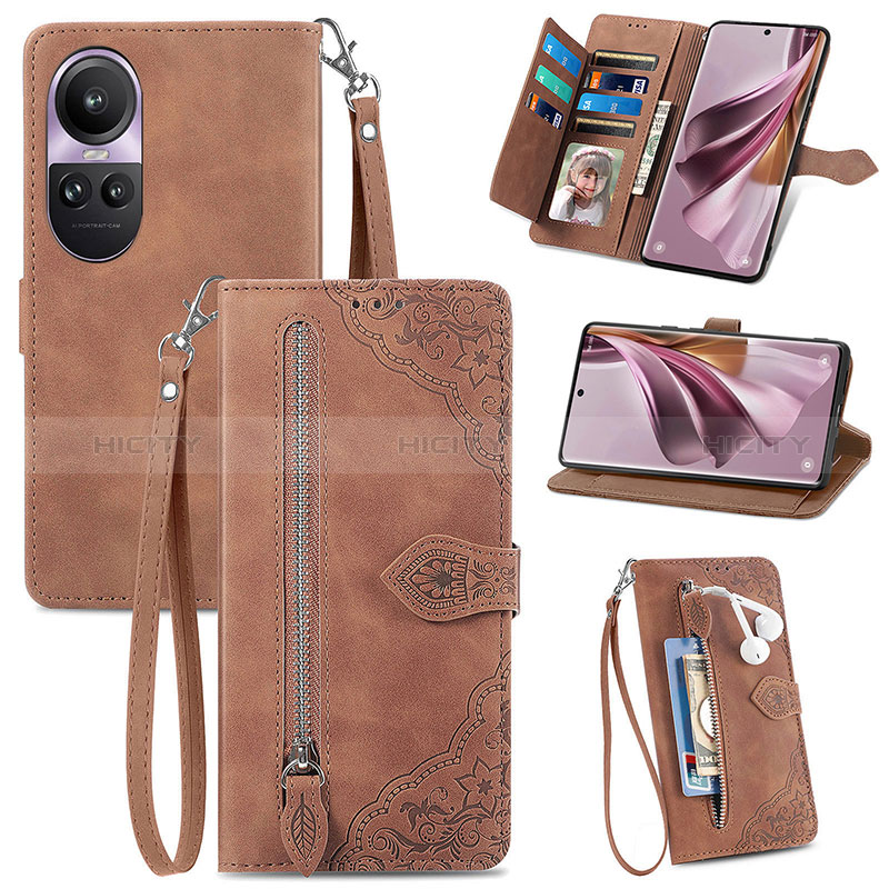 Funda de Cuero Cartera con Soporte Carcasa S06D para Oppo Reno10 5G