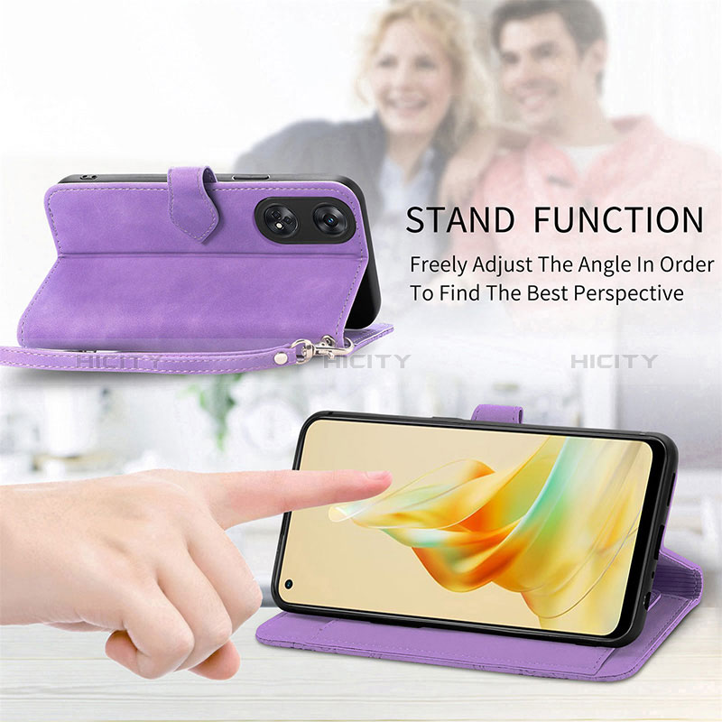 Funda de Cuero Cartera con Soporte Carcasa S06D para Oppo Reno8 T 4G