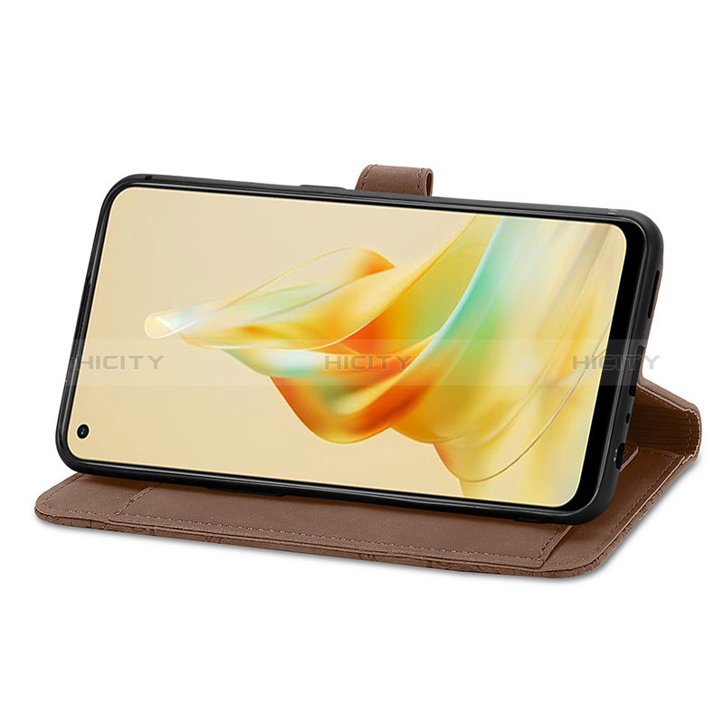 Funda de Cuero Cartera con Soporte Carcasa S06D para Oppo Reno8 T 4G