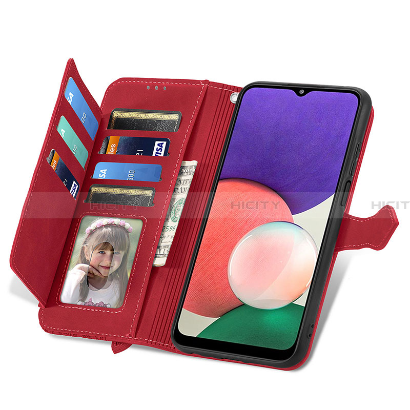 Funda de Cuero Cartera con Soporte Carcasa S06D para Samsung Galaxy A22 5G