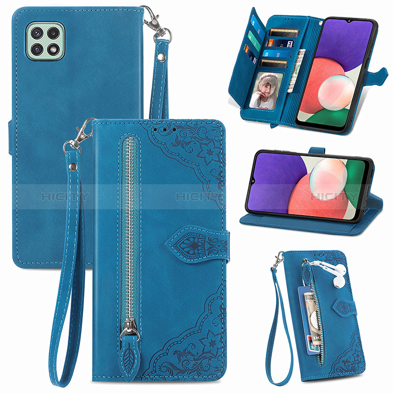 Funda de Cuero Cartera con Soporte Carcasa S06D para Samsung Galaxy A22s 5G