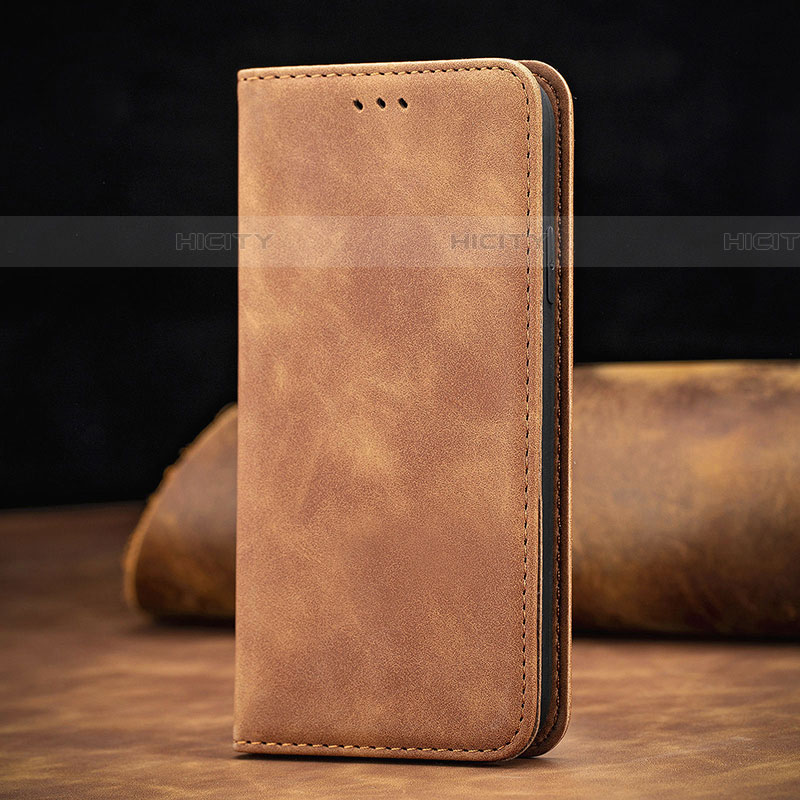 Funda de Cuero Cartera con Soporte Carcasa S06D para Samsung Galaxy F62 5G Marron