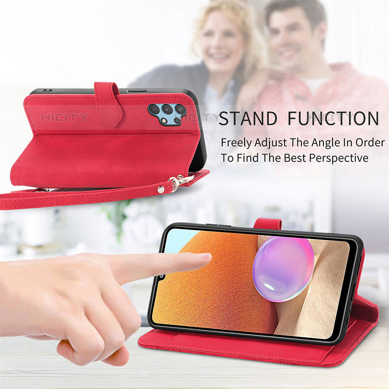 Funda de Cuero Cartera con Soporte Carcasa S06D para Samsung Galaxy M32 5G