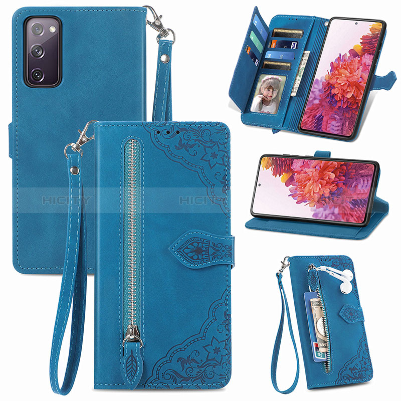 Funda de Cuero Cartera con Soporte Carcasa S06D para Samsung Galaxy S20 FE 4G