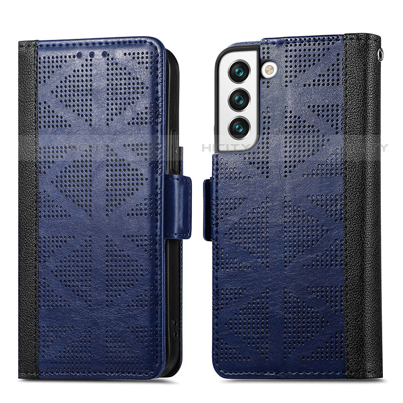 Funda de Cuero Cartera con Soporte Carcasa S06D para Samsung Galaxy S23 Plus 5G Azul