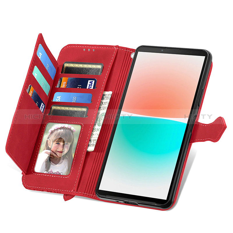 Funda de Cuero Cartera con Soporte Carcasa S06D para Sony Xperia 10 IV SO-52C