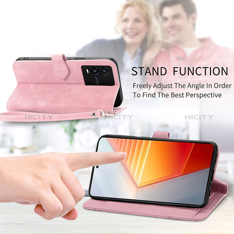 Funda de Cuero Cartera con Soporte Carcasa S06D para Vivo iQOO 9T 5G