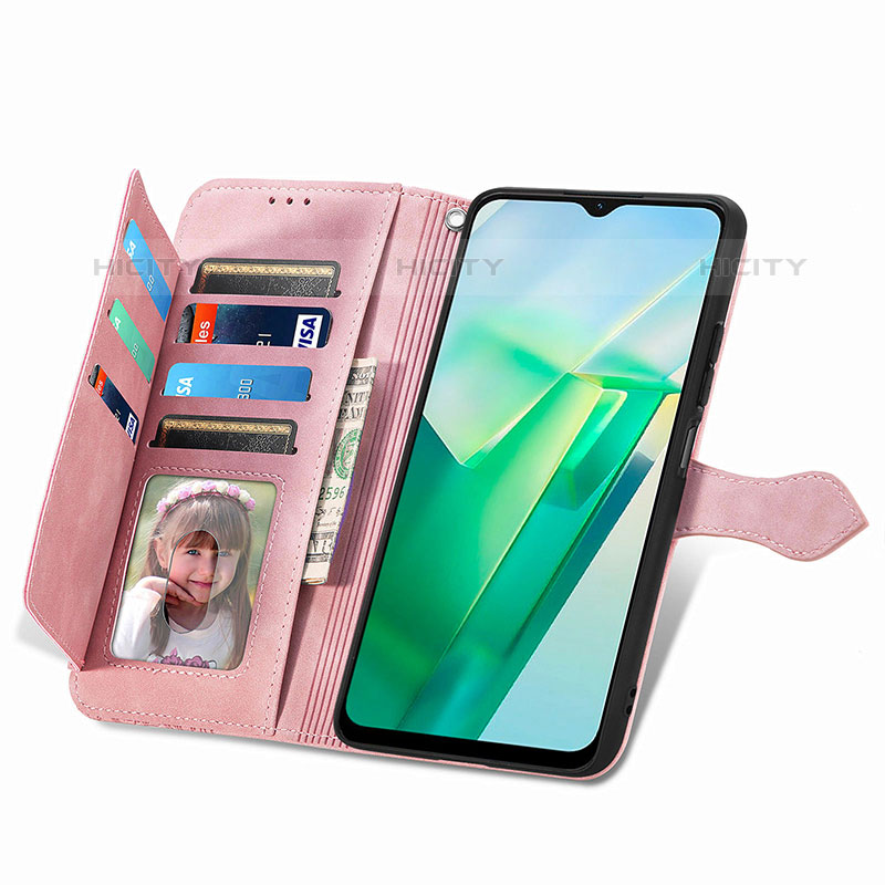 Funda de Cuero Cartera con Soporte Carcasa S06D para Vivo iQOO Z6x