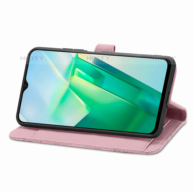 Funda de Cuero Cartera con Soporte Carcasa S06D para Vivo iQOO Z6x