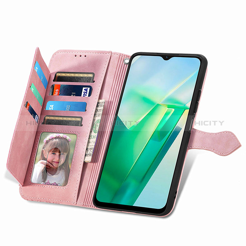 Funda de Cuero Cartera con Soporte Carcasa S06D para Vivo T2x 5G