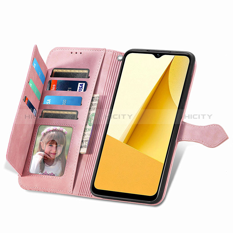 Funda de Cuero Cartera con Soporte Carcasa S06D para Vivo Y02S