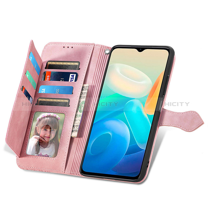 Funda de Cuero Cartera con Soporte Carcasa S06D para Vivo Y77e t1