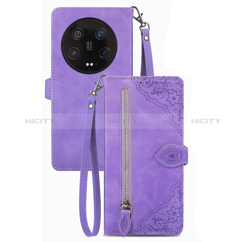 Funda de Cuero Cartera con Soporte Carcasa S06D para Xiaomi Mi 13 Ultra 5G Morado