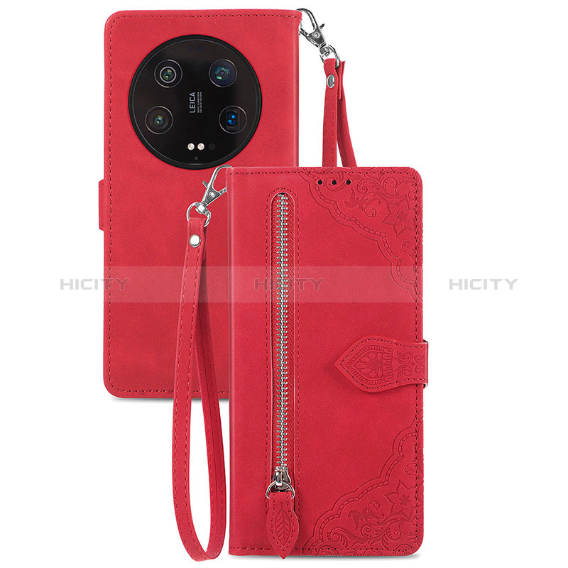 Funda de Cuero Cartera con Soporte Carcasa S06D para Xiaomi Mi 13 Ultra 5G Rojo