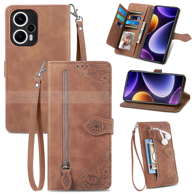 Funda de Cuero Cartera con Soporte Carcasa S06D para Xiaomi Poco F5 5G