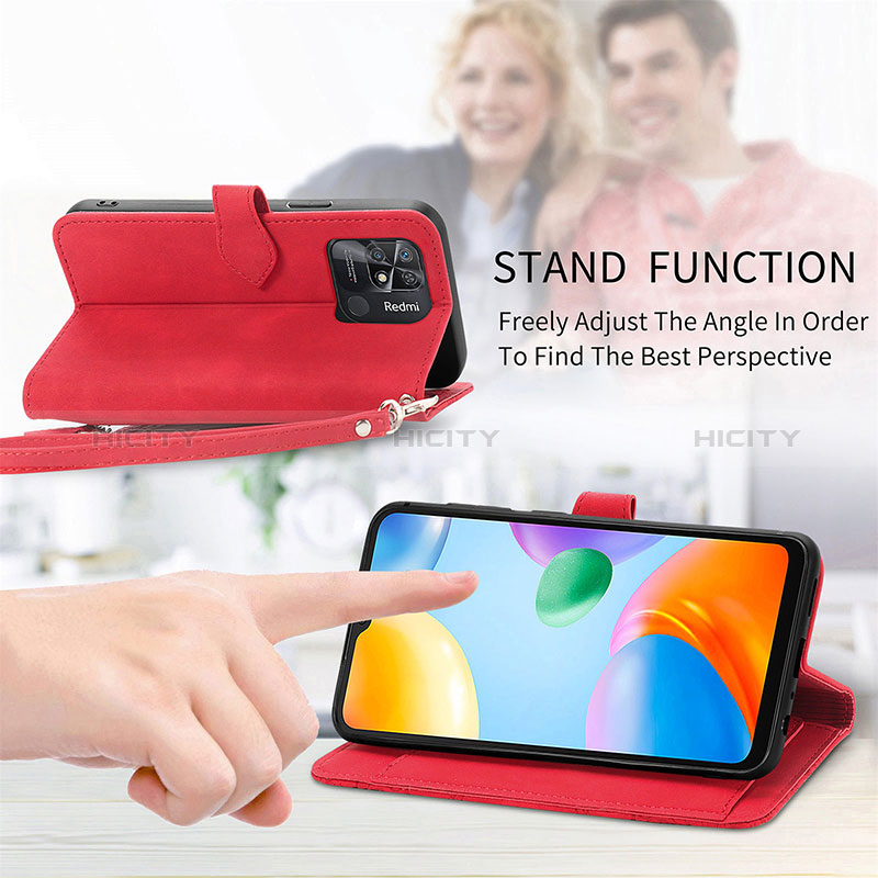 Funda de Cuero Cartera con Soporte Carcasa S06D para Xiaomi Redmi 10 India